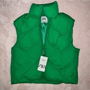 Brand Green Zara puffer vest